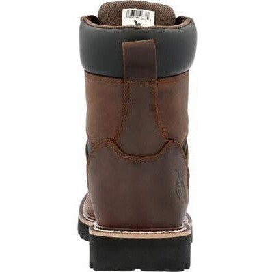 Georgia Men's Core 37 8" Steel Toe Waterproof Lace-Up Work Boot- Brown- GB00674 - Overlook Boots