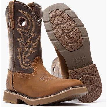 Georgia Men's Core 37 11" Soft Toe Waterproof Western Work Boot -Brown- GB00691 - Overlook Boots