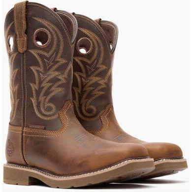 Georgia Men's Core 37 11" Steel Toe Waterproof Western Work Boot- Brown- GB00692 - Overlook Boots