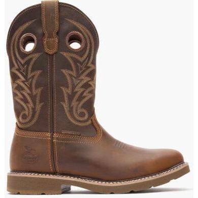 Georgia Men's Core 37 11" Steel Toe Waterproof Western Work Boot- Brown- GB00692 - Overlook Boots