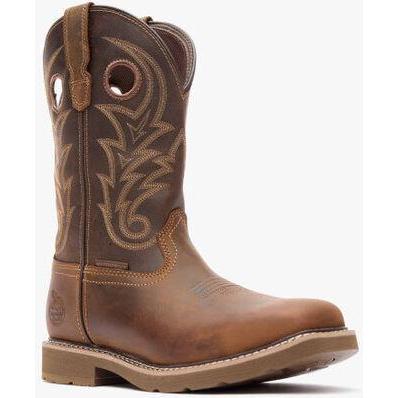 Georgia Men's Core 37 11" Steel Toe Waterproof Western Work Boot- Brown- GB00692 7 / Medium / Brown - Overlook Boots