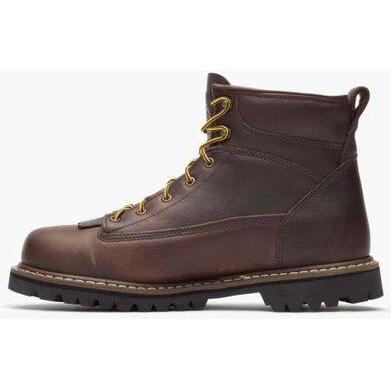 Georgia Men's Logger 6" Soft Toe Waterproof Lace-To-Toe Work Boot- Chocolate- GBOT052 - Overlook Boots