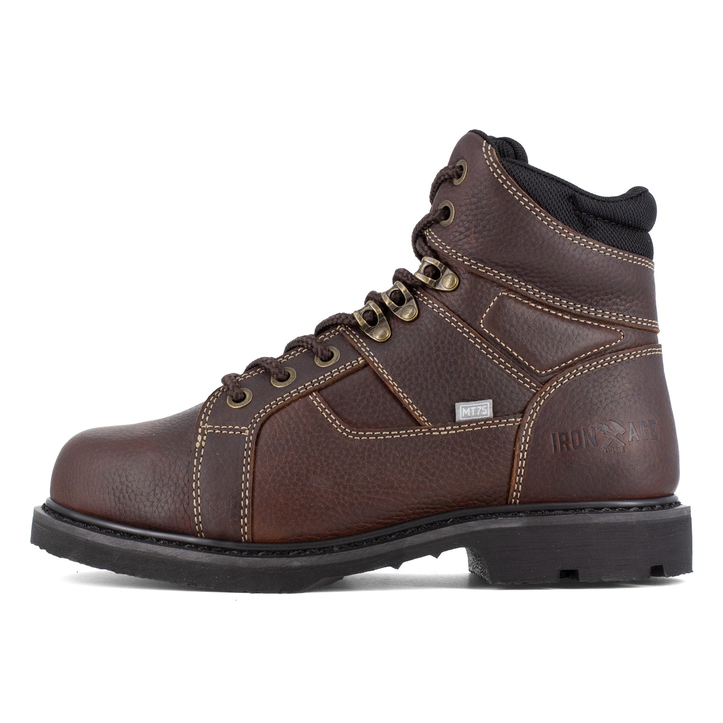 Iron Age Men's Groundbreaker 6" Steel Toe CushGuard Metguard Work Boot - Brown - IA5021 - Overlook Boots