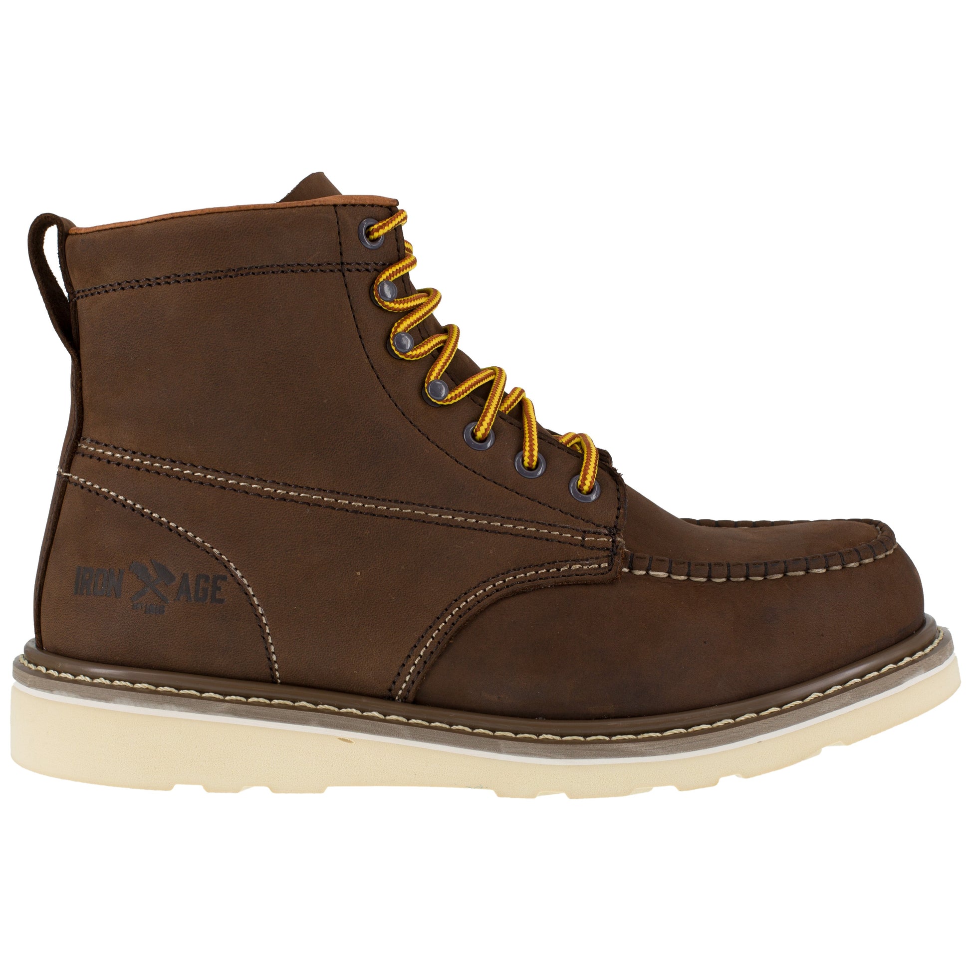 Iron Age Men's Reinforcer 6" Steel Toe Metguard Wedge Work Boot - Brown - IA5061 - Overlook Boots