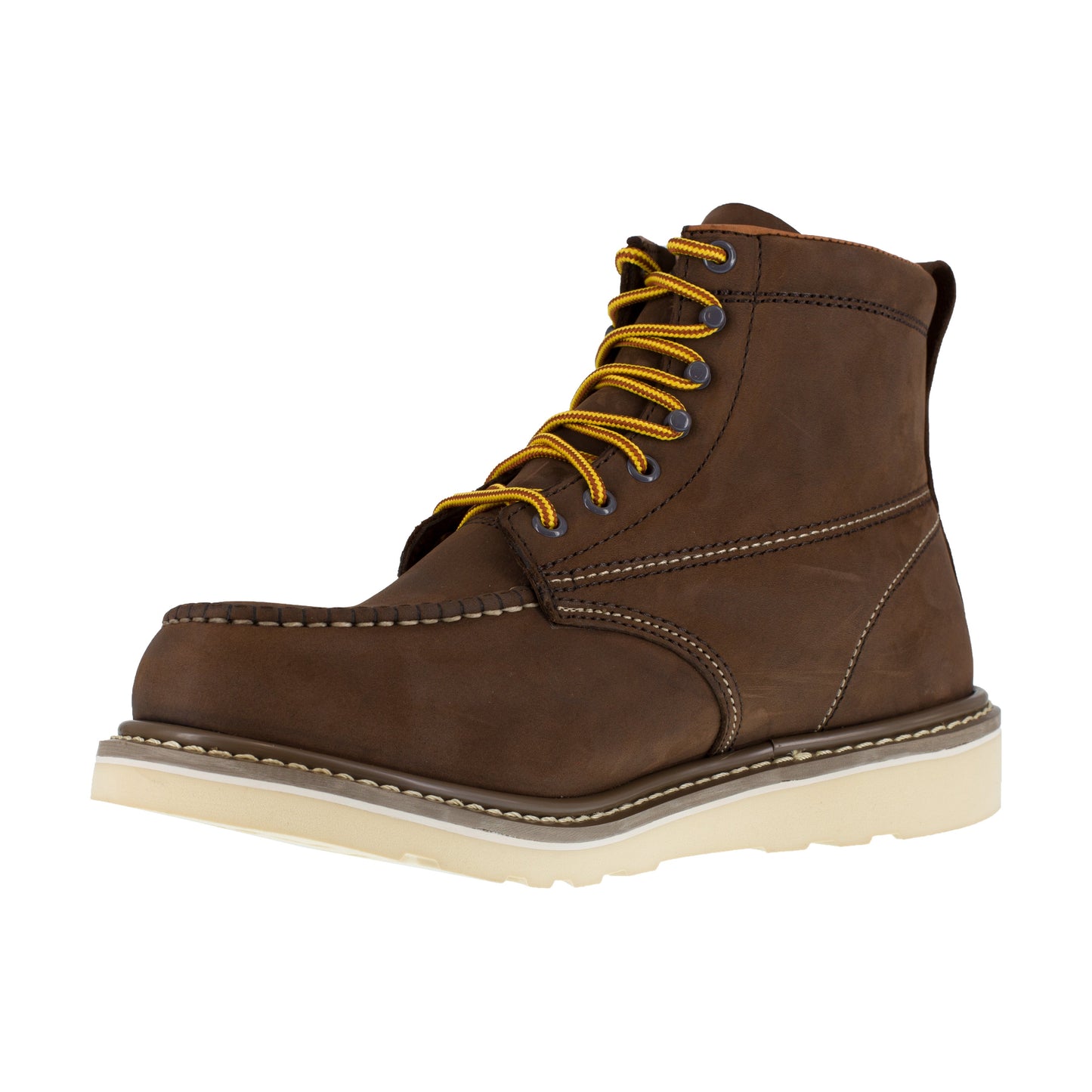 Iron Age Men's Reinforcer 6" Steel Toe Metguard Wedge Work Boot - Brown - IA5061 - Overlook Boots