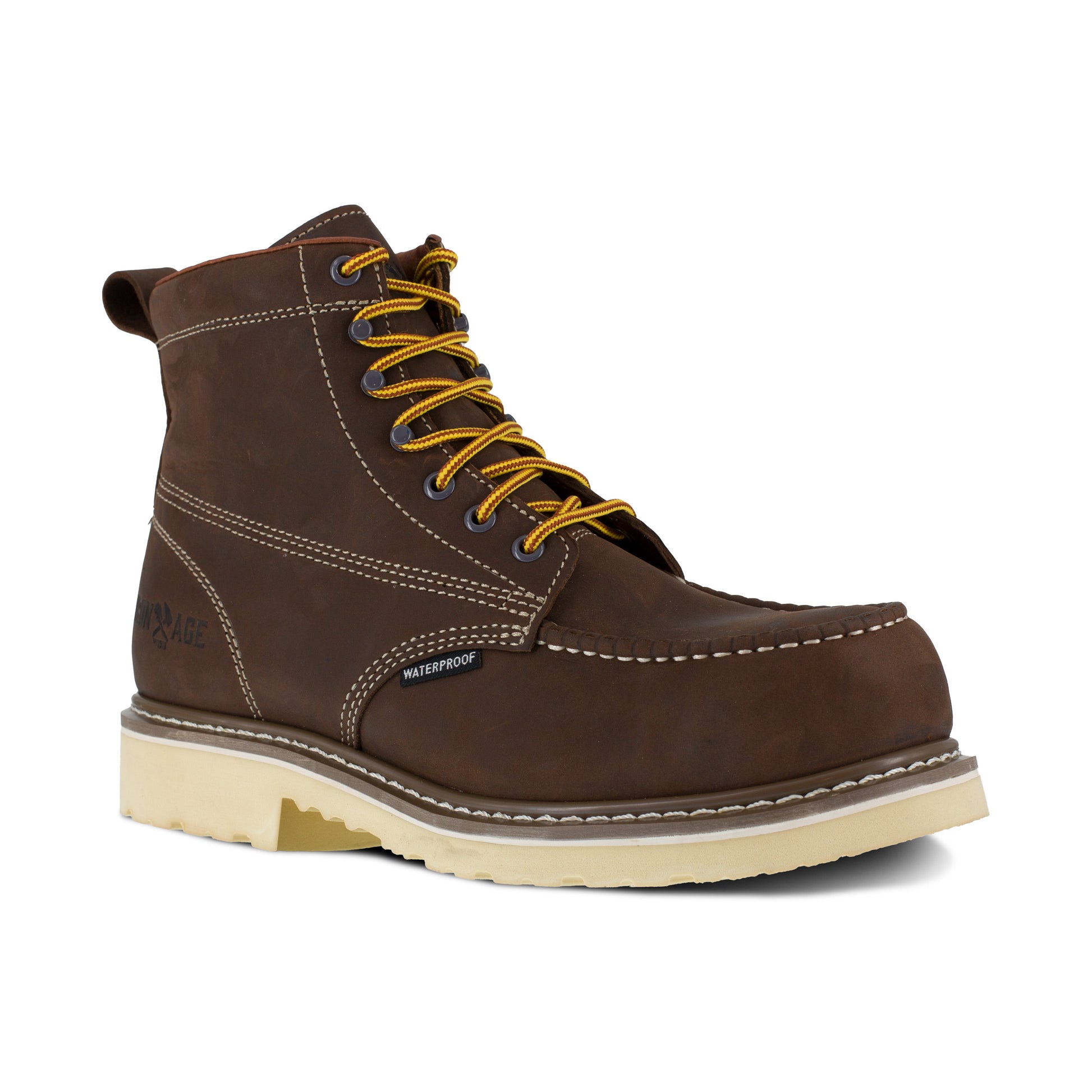 Iron Age Men's Solidifier 6" Composite Toe Waterproof Work Boot - Brown - IA5062 7 / Medium / Brown - Overlook Boots
