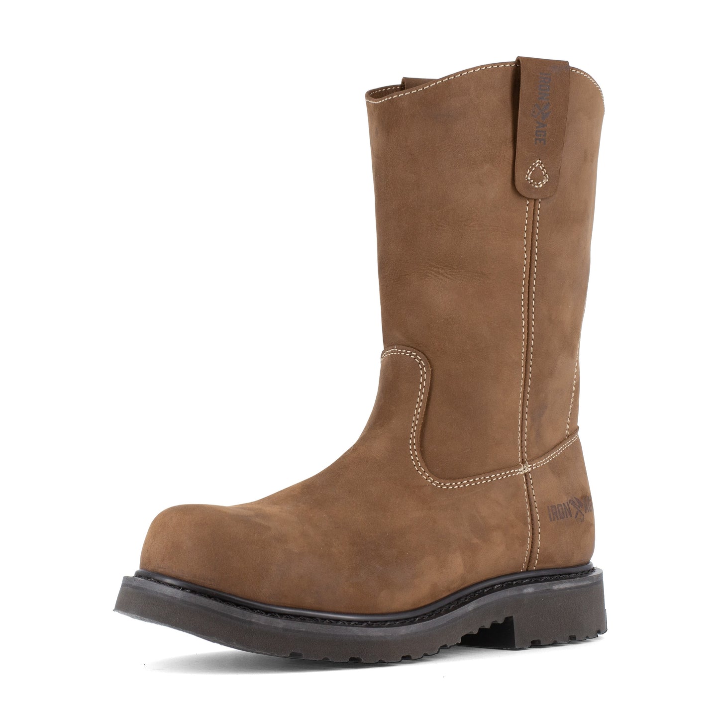 Iron Age Men's Solidifier 11" Composite Toe Pull On Wellington Work Boot - Brown - IA5095 - Overlook Boots
