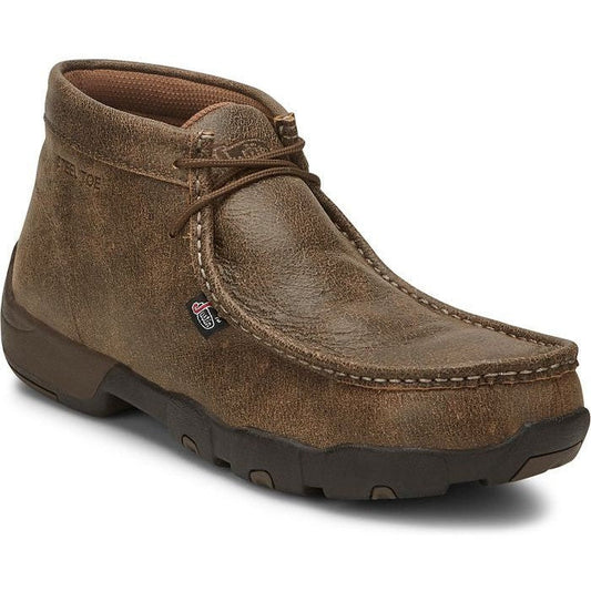 Justin Men's Cappie Steel Toe Work Boot -Tan Bomber- 237  - Overlook Boots