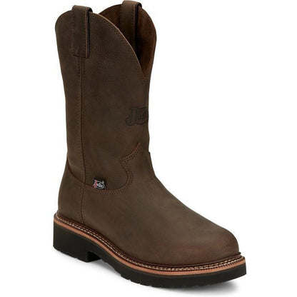 Justin Men's Carbide 11" Western Work Boot -Brown- OW4440 8 / Medium / Brown - Overlook Boots