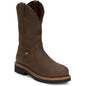 Justin Men's Carbide 11" Waterproof Steel Toe Western Work Boot -Brown- OW4458 8 / Medium / Brown - Overlook Boots