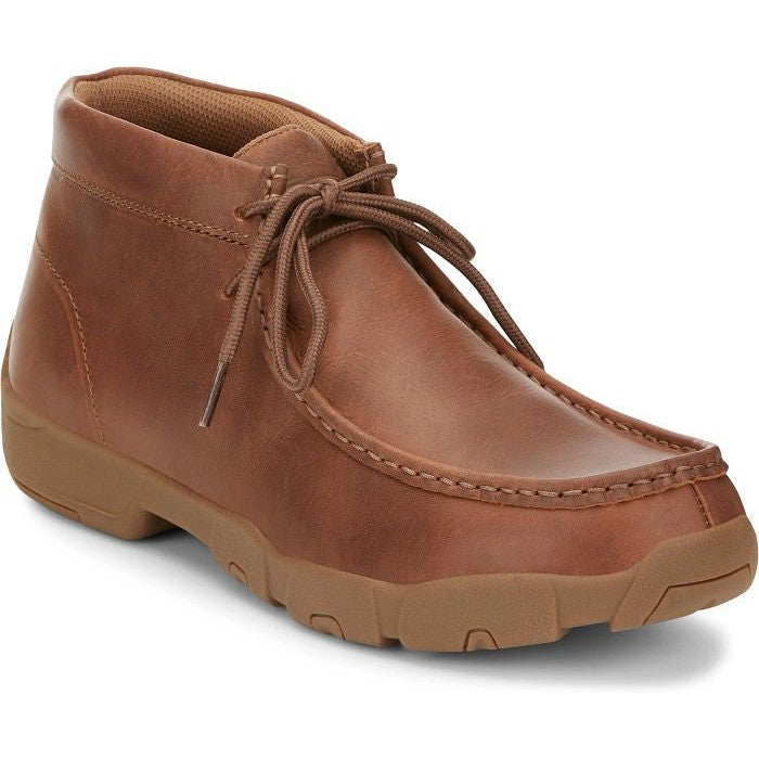 Justin Men's Cappie 4" Moc Toe Work Shoe -Sand Tan- SE241  - Overlook Boots