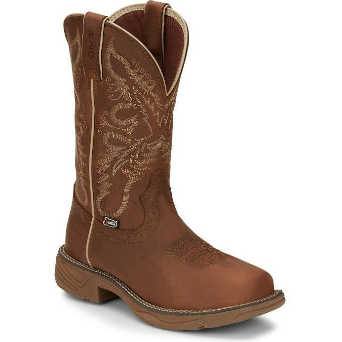 Justin Women's Rush 11" Waterproof Western Work Boot -Tan- SE4353  - Overlook Boots