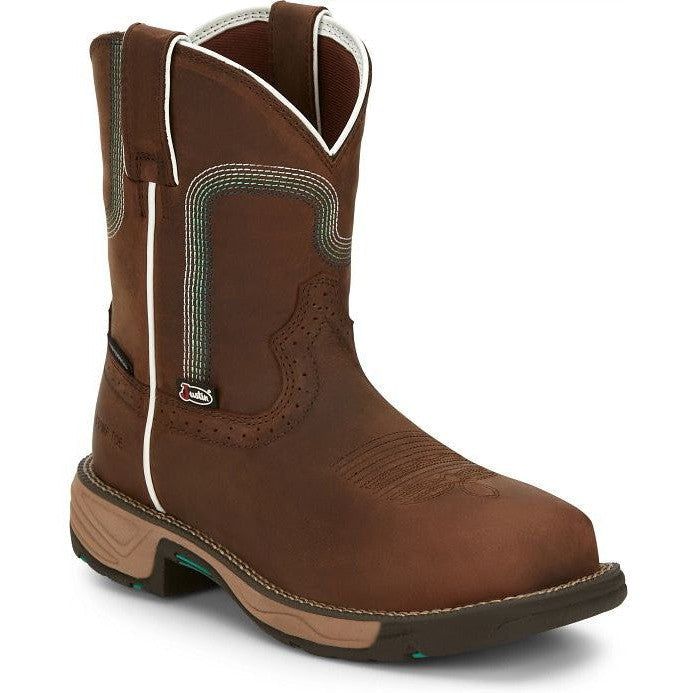 Justin Women's Rush 8" Composite Toe Waterproof Western Work Boot -Brown- SE4360 - Overlook Boots