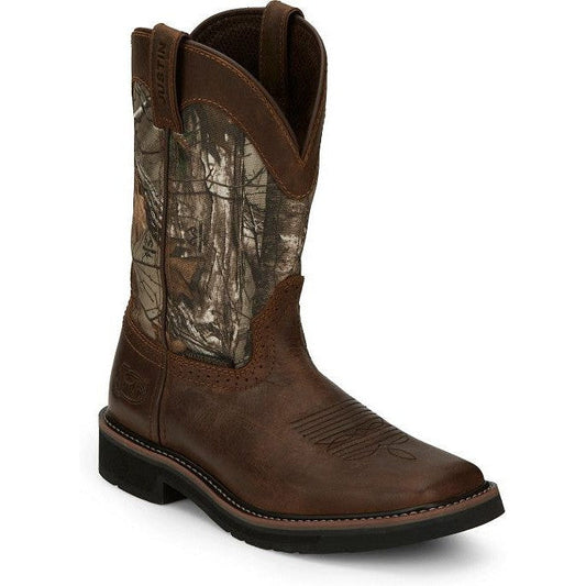 Justin Men's Trekker 11" Waterproof Western Work Boot - Realtree - SE4676  - Overlook Boots