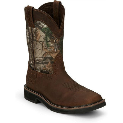 Justin Men's Trekker 11" Composite Toe Waterproof Western Work Boot -Brown- SE4677 - Overlook Boots