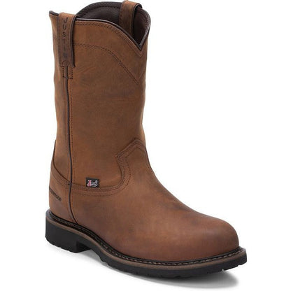 Justin Men's Drywall 10" Steel Toe Waterproof Western Work Boot -Brown- SE4961 - Overlook Boots