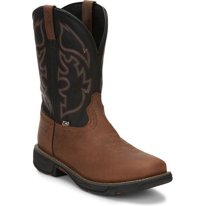 Justin Men's Rush 11" Composite Toe Western Work Boot -Tan- WK4337 - Overlook Boots