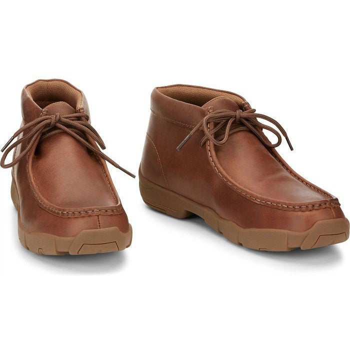 Justin Men's Cappie 4" Moc Toe Work Shoe -Sand Tan- SE241  - Overlook Boots