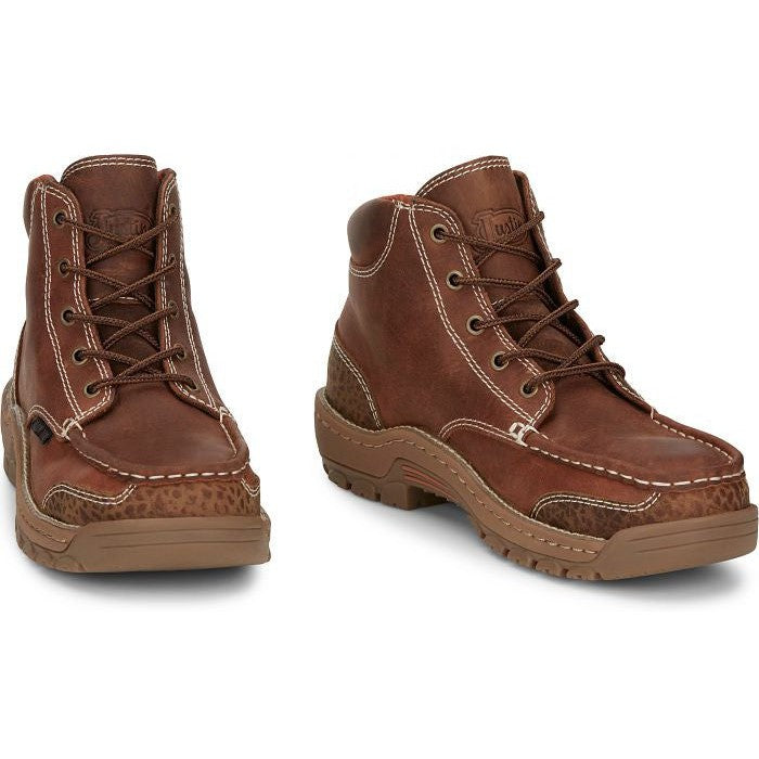 Justin Men's Corbett 5" Alloy Toe Waterproof Western Work Boot -Brown- SE253 - Overlook Boots