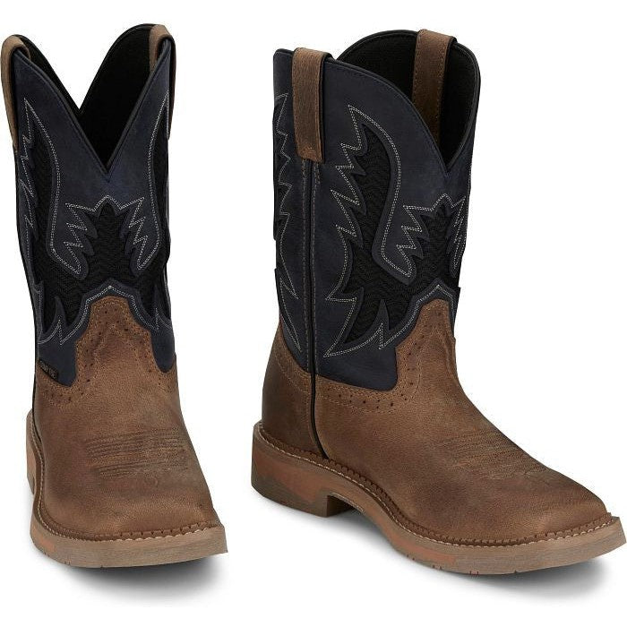 Justin Men's Bolt 11" Composite Toe Western Work Boot -Tan- SE4115 - Overlook Boots