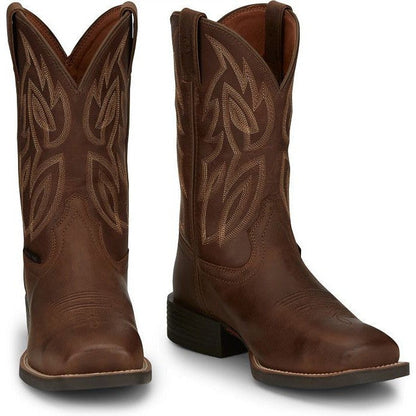 Justin Men's Canter Steel Toe Slip Resistant Western Work Boot -Brown- SE4510 - Overlook Boots