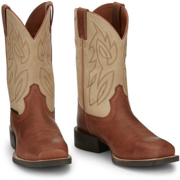 Justin Men's Canter 11" Steel Toe Slip Resistant Western Work Boot -Brown- SE4511 - Overlook Boots