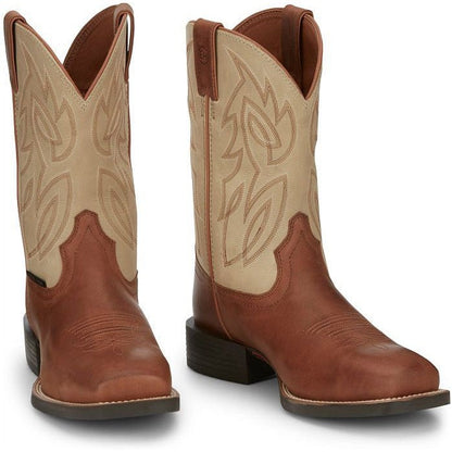 Justin Men's Canter 11" Steel Toe Slip Resistant Western Work Boot -Brown- SE4511 - Overlook Boots