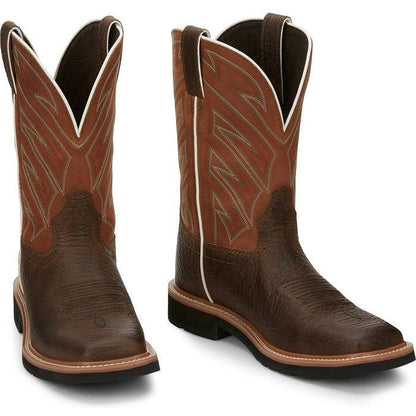 Justin Men's Electrician 11" Western Work Boot - Brown - SE4560  - Overlook Boots