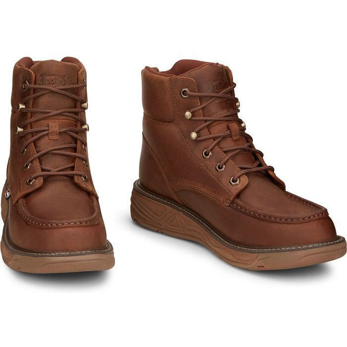 Justin Men's Rush 6" Waterproof Wedge Work Boot -Brown- SE470 - Overlook Boots