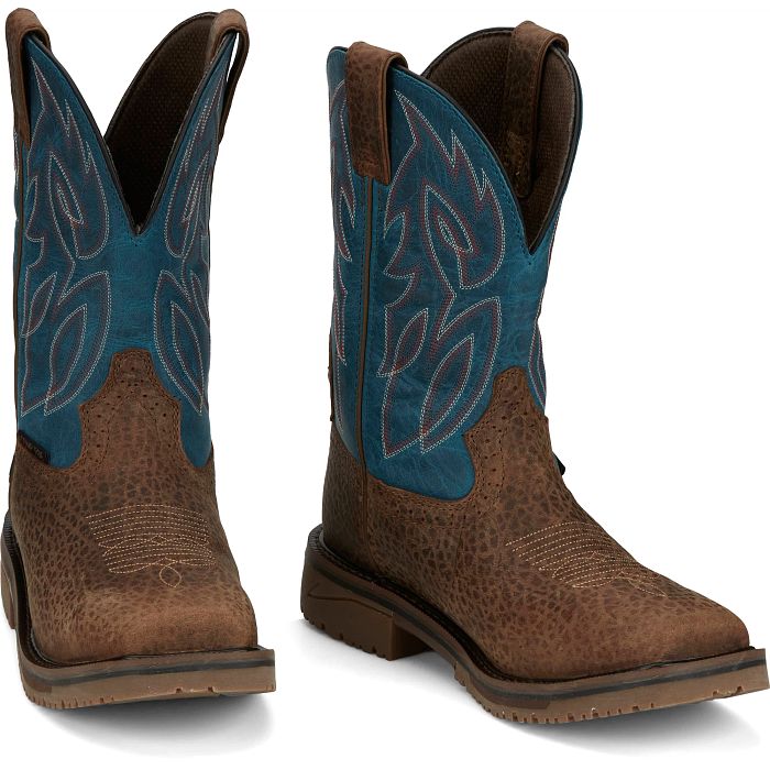 Justin Men's Wolfe 11" Nano Composite Toe Western Work Boot - Peanut SE4751 - Overlook Boots