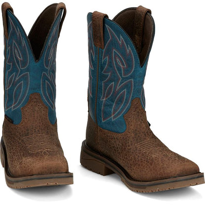 Justin Men's Wolfe 11" Nano Composite Toe Western Work Boot - Peanut SE4751 - Overlook Boots