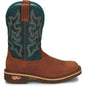 Justin Men's Resistor 11" Nano Composite Toe Western Work Boot -Blue - CR4010 8 / Medium / Blue - Overlook Boots