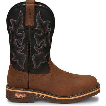 Justin Men's Resistor 11" Nano Composite Toe Western Work Boot -Brown- CR4012 8 / Medium / Brown - Overlook Boots