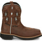 Justin Women's Chisel 8" Nano Composite Toe Western Work Boot -Brown- GY9960 6 / Medium / Brown - Overlook Boots