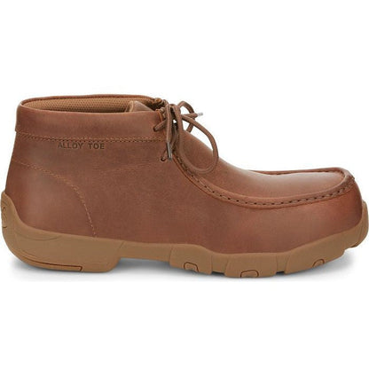 Justin Men's Cappie 4" Alloy Toe Work Shoe -Brown- SE242 8 / Medium / Brown - Overlook Boots