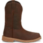 Justin Men's Buster 11" Steel Waterproof Western Work Boot -Brown- SE3101 8 / Medium / Brown - Overlook Boots