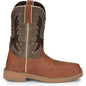 Justin Men's Bolt 11" Square Toe Western Work Boot -Brown- SE4110 8 / Medium / Light Brown - Overlook Boots