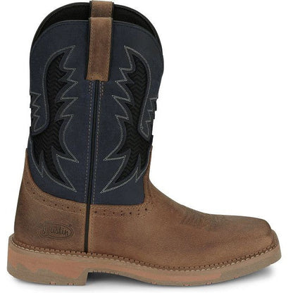 Justin Men's Bolt 11" Square Toe Western Work Boot -Tan- SE4114  - Overlook Boots