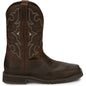 Justin Men's Amarillo 11" Steel Toe Western Work Boot -Brown- SE4313 8 / Medium / Brown - Overlook Boots