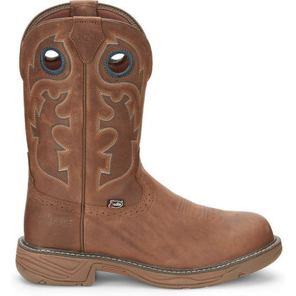 Justin Men's Rush 11" Nano Composite Toe Western Work Boot -Brown- SE4334 8 / Medium / Brown - Overlook Boots