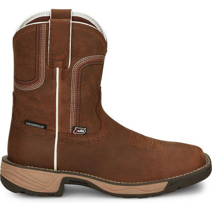 Justin Women's Rush 8" Waterproof Western Work Boot -Brown- SE4359 6 / Medium / Brown - Overlook Boots
