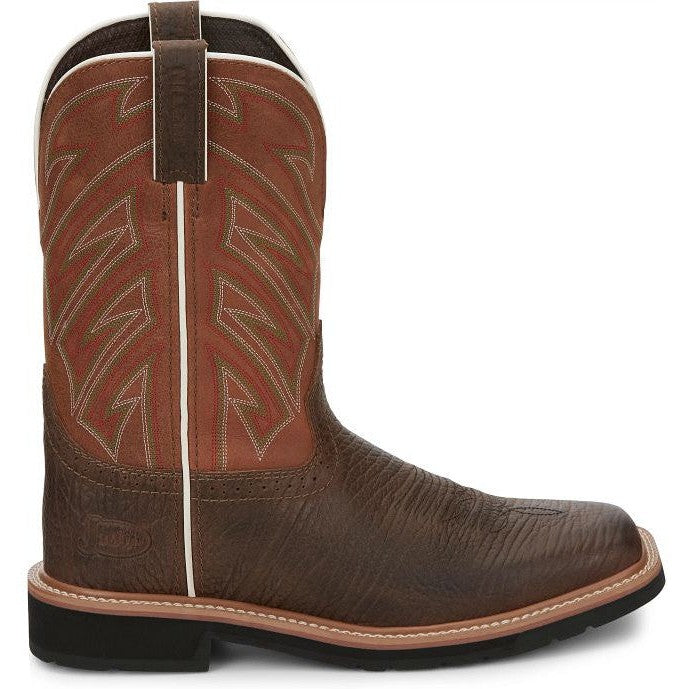Justin Men's Electrician 11" Western Work Boot - Brown - SE4560 8 / Medium / Brown - Overlook Boots