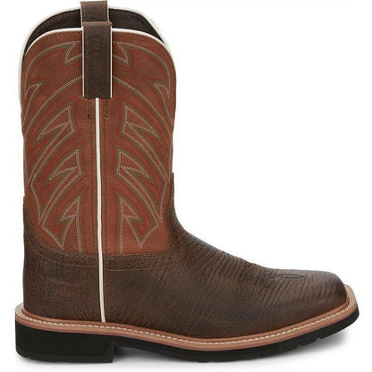 Justin Men's Electrician 11" Western Work Boot - Brown - SE4560 8 / Medium / Brown - Overlook Boots
