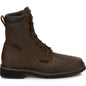 Justin Men's Driller 8" Composite Toe Waterproof Western Work Boot -Brown- SE462 8 / Medium / Brown - Overlook Boots