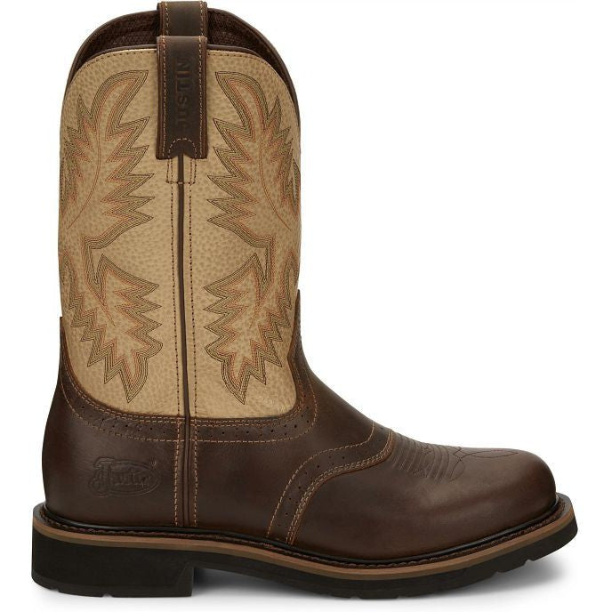 Justin Men's Superintendent 11" Western Work Boot -Brown- SE4660 8 / Medium / Brown - Overlook Boots