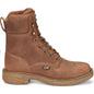 Justin Men's Rush 8" Waterproof Lace Up Western Work Boot -Brown- SE467 8 / Medium / Brown - Overlook Boots