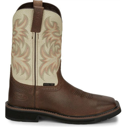 Justin Men's Driller 11" Steel Toe Western Work Boot -Copper- SE4684 8 / Medium / Copper - Overlook Boots