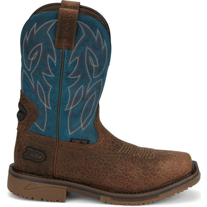 Justin Men's Wolfe 11" Nano Composite Toe Western Work Boot - Peanut SE4751 - Overlook Boots