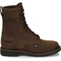 Justin Men's Drywall 8" Waterproof Work Boot -Brown- SE960 8 / Medium / Brown - Overlook Boots