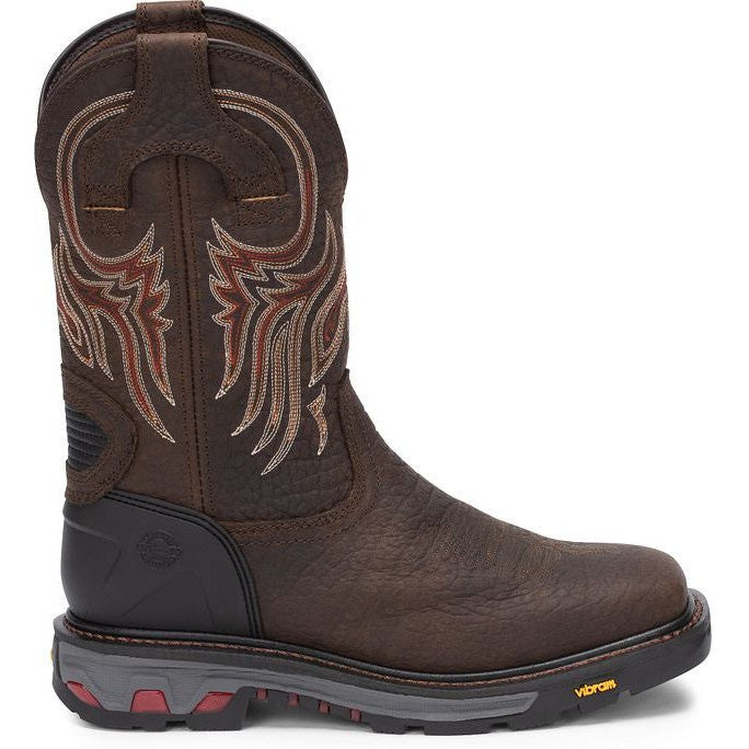 Justin Men's Driscoll 11" Western Work Boot - Pecan Brown - WK2110 8 / Medium / Brown - Overlook Boots